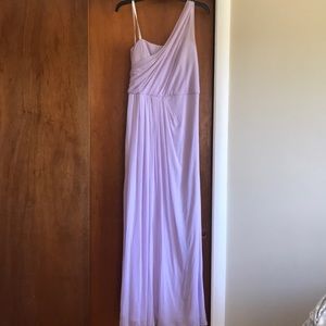 Lilac Bridesmaid dress.